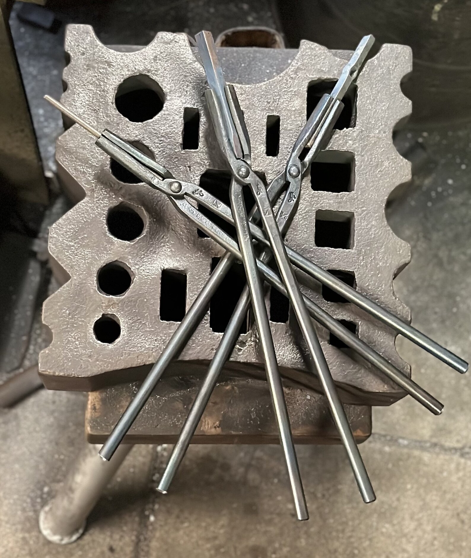 Blacksmith Tong Set of 3 Vbit Tongs Tools for Anvil Made in Etsy