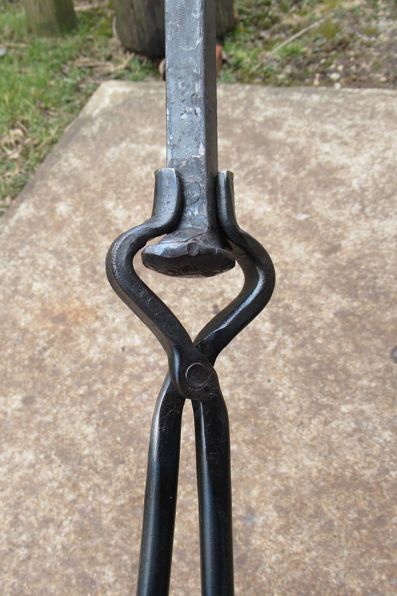 Railroad Spike VBit Blacksmith Tongs Etsy