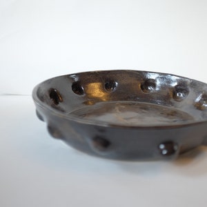 ceramic handmade wide serving bowl, large and flat image 1