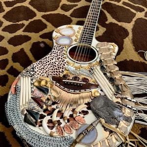 AVORIO Model. REDUCED - Ivory and decoration by MARZIA G.  Yamaha Electro-Acoustic guitar