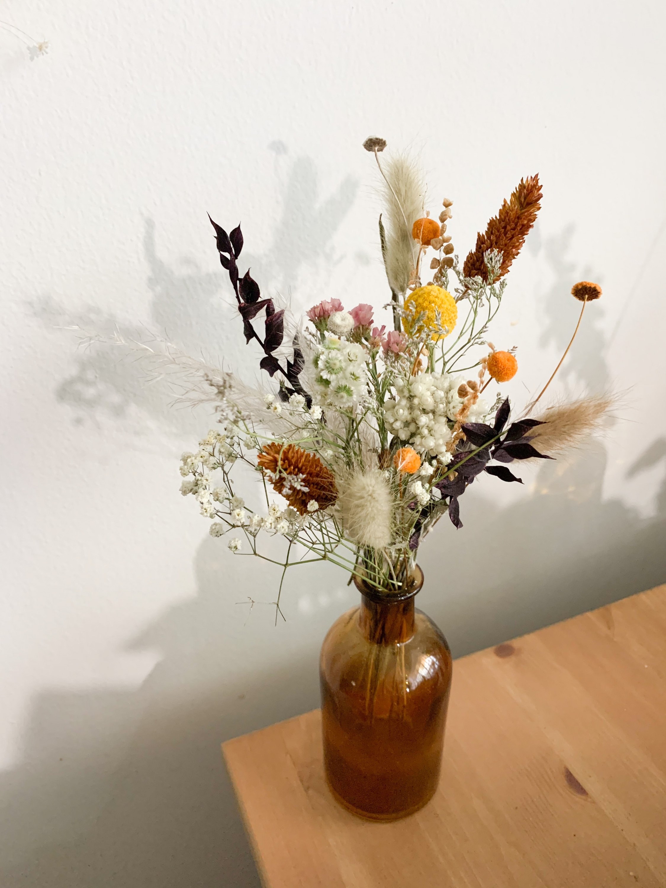 Small Dried Flowers Arrangement Bud Vase Flowers Sun Etsy