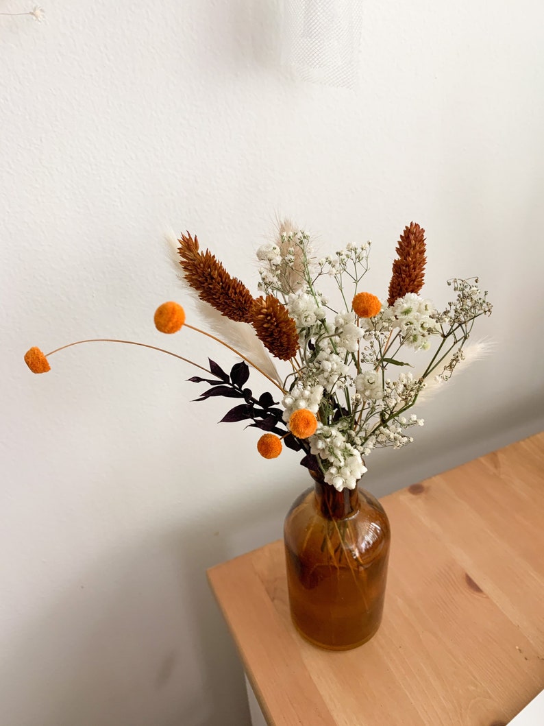 Small dried flowers arrangement bud vase flowers sun Etsy
