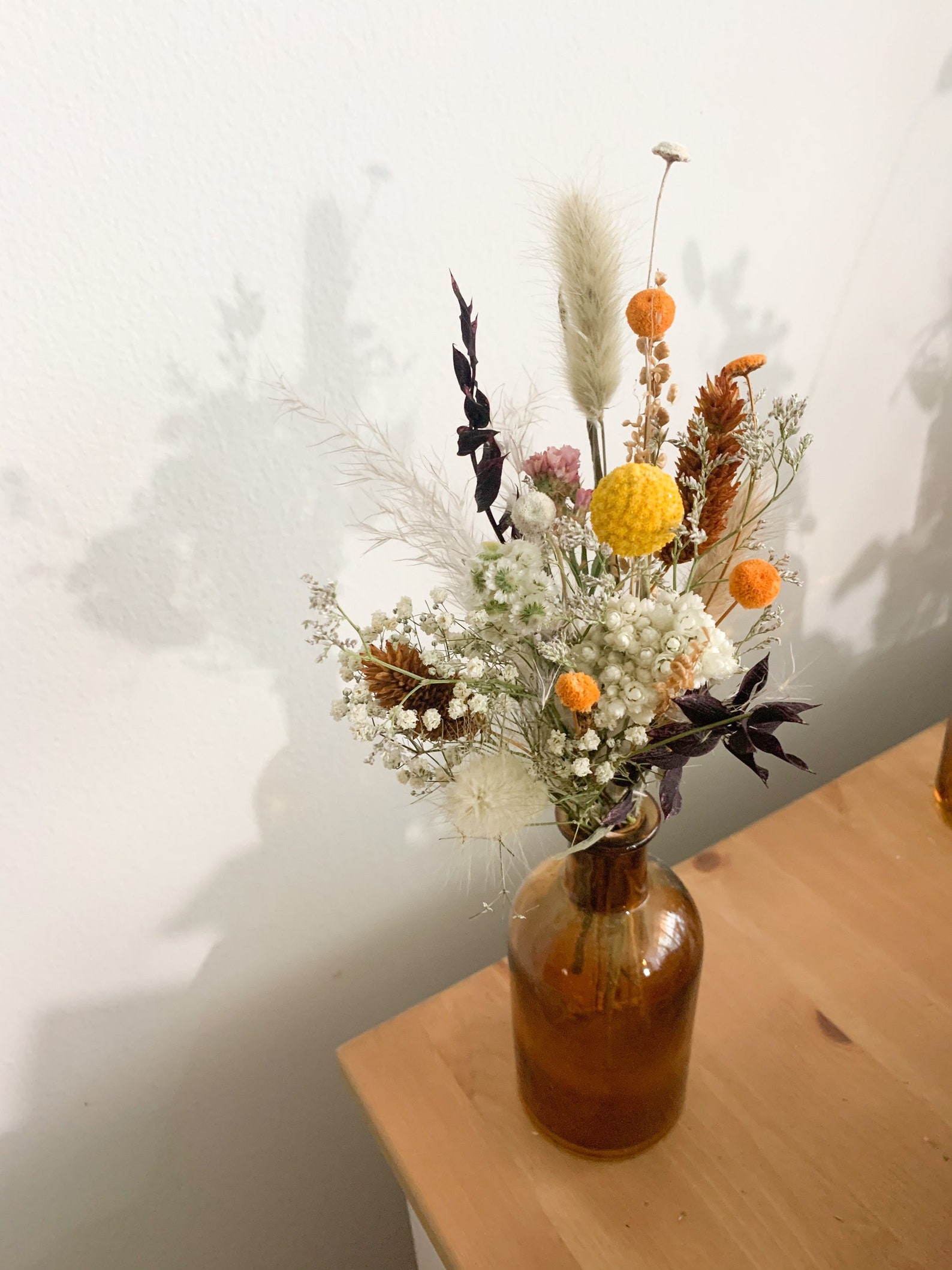 Small Dried Flowers Arrangement Bud Vase Flowers Sun Etsy