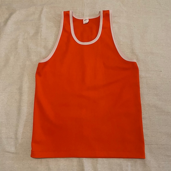 Vintage orange basketball-style jersey - image 1