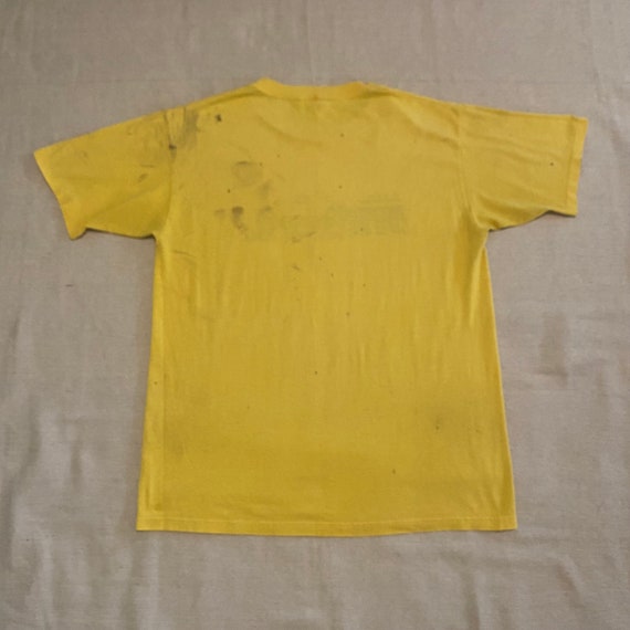 Vintage '80s yellow graphic t-shirt - image 2