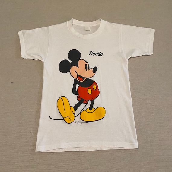 Vintage white Mickey Mouse Florida graphic t-shirt - image 1