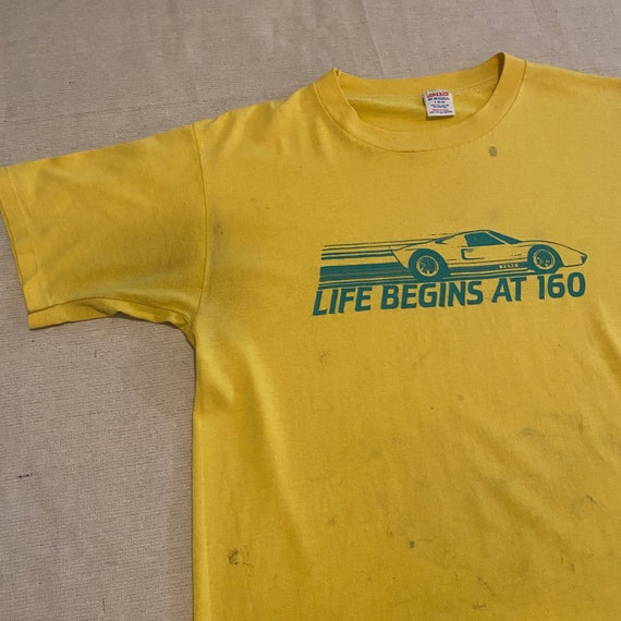 Vintage '80s yellow graphic t-shirt - image 3