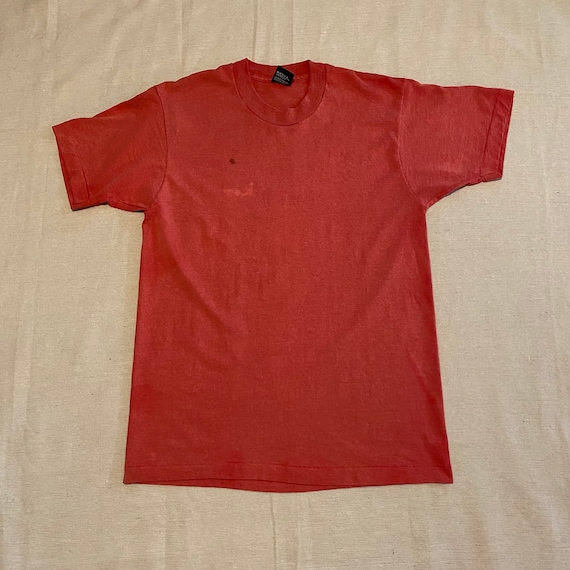 Vintage '80s plain red faded tee