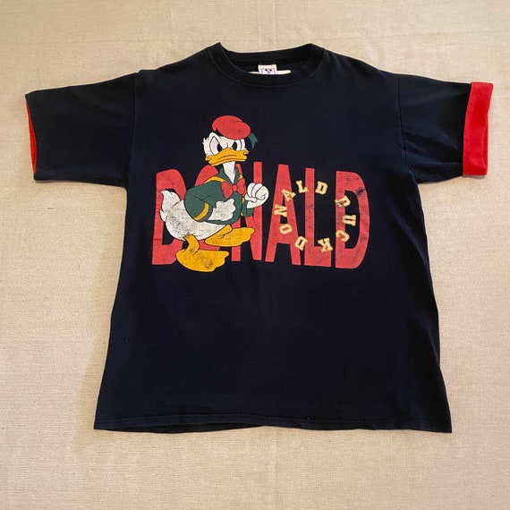 Vintage ‘80s black & red Disney Donald Duck graph… - image 1