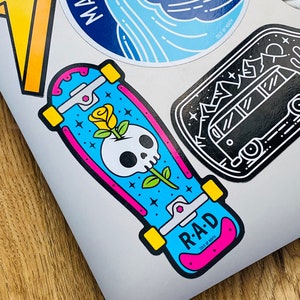 80’s Skateboard RAD Vinyl sticker, for all retro skaters....