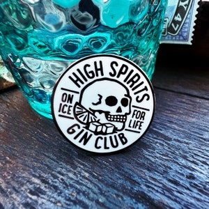 High Spirits Gin Club hard enamel pin badge, for those gin lovers in your life....