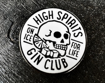 High Spirits Gin Club hard enamel pin badge, for those gin lovers in your life....