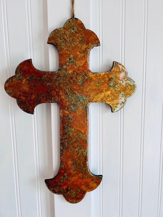 Resin Cross Wall Hanger Handmade Cross Wreath Attachment Etsy