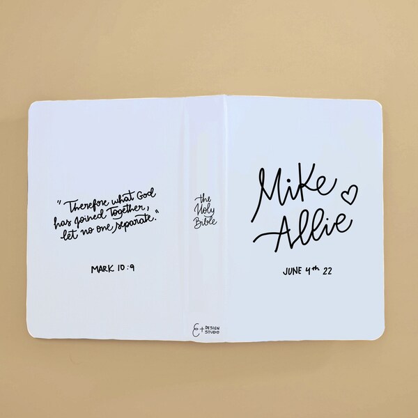 Wedding Bible Guest Book Etsy