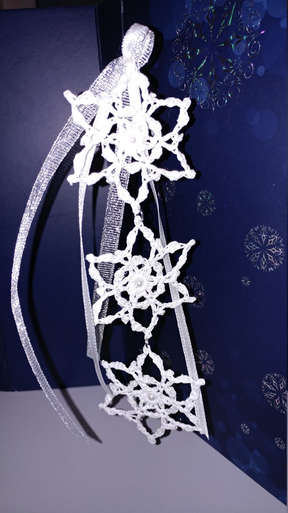 Xmas026 Spray Of Snowflakes To Hang On Your Christmas Tree Etsy