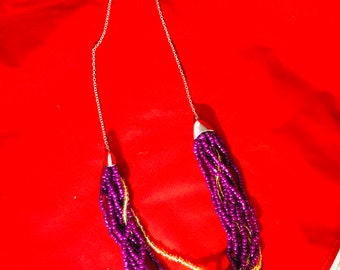 Hand made boho beaded necklace