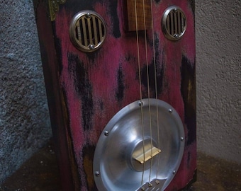 Cigar Box Guitar Reso 3 Strings (acoustic)