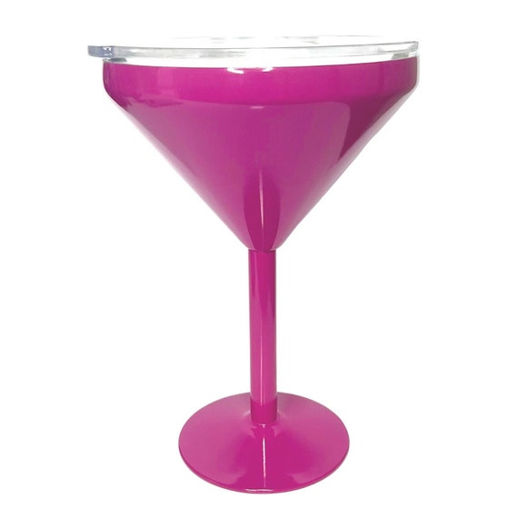 Pink Martini Tumbler 8 Ounce Stainless Steel Margarita Martini Cup 