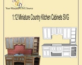 Miniature Country Kitchen Cabinets SVG