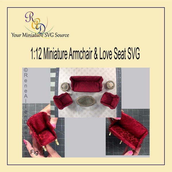 1 12 Miniature Upholstered Chair Etsy