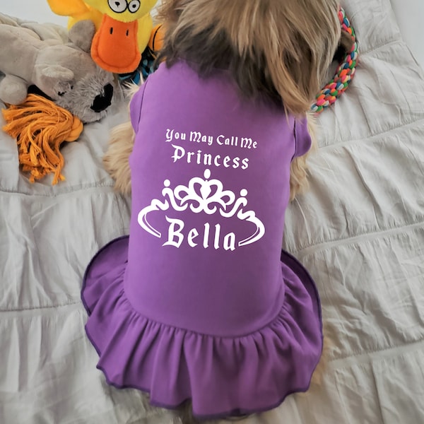 Princess | Dog T Shirt Dress | Custom Dog Shirt | Dog Tee | Dog Clothes | Cat Clothes | Cat Shirt |