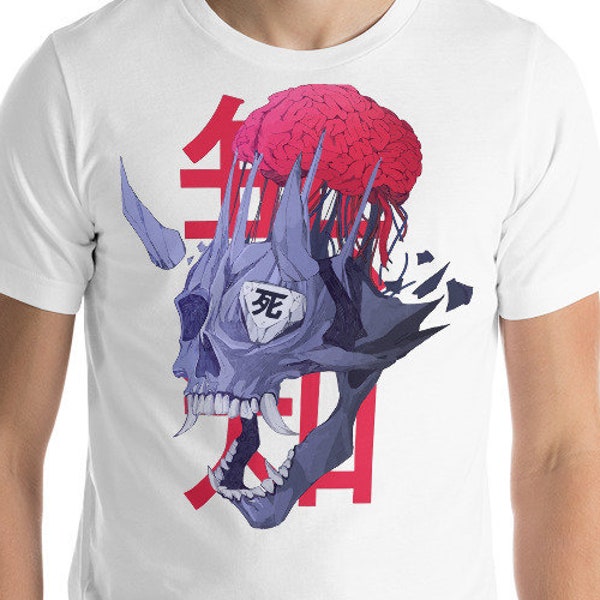 Oni Samurai T-shirt, KANJI Japanese T-Shirt, Oni warrior Tshirt, Japanese Demon t-shirt, Japanese mythology Shirt, Samurai SHIRT,