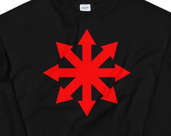 Chaos Sweatshirt, Star Of Chaos Shirt, Chaos Sign Shirt, Chaos Logo shirt, Chaos Star Sweatshirt, Chaos Sigil Shirt, Star Of Chaos Clothing,