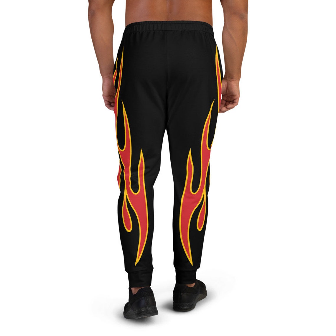 sweatpants with flames
