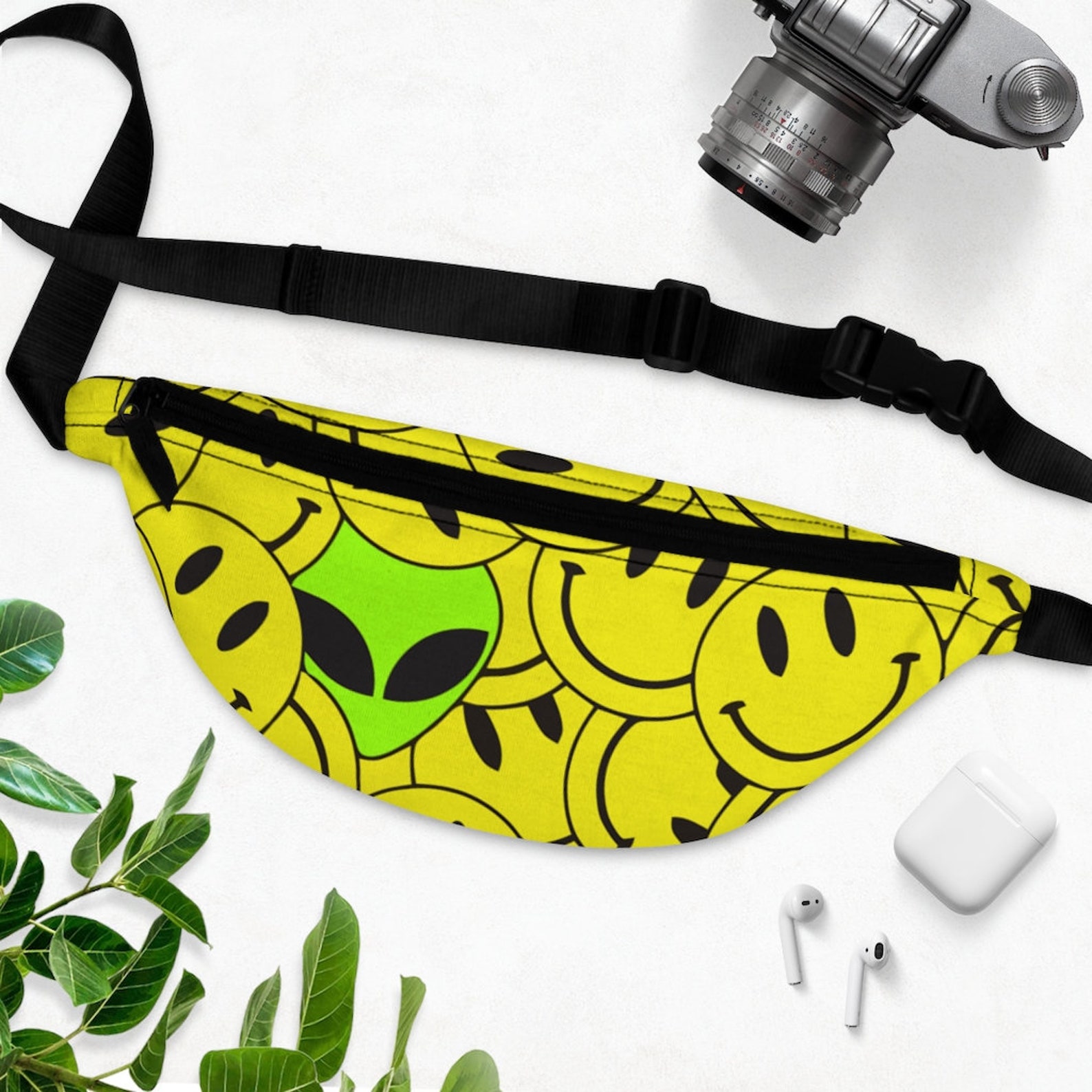 SMILEY Fanny Pack Smiley Face Fanny Pack Yellow Fanny Pack Etsy