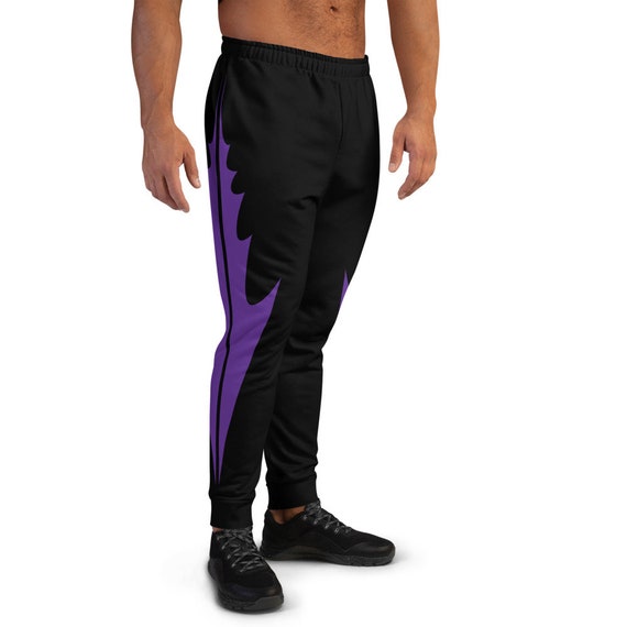 Púrpura sobre joggers negros, joggers de hombre Athleasure
