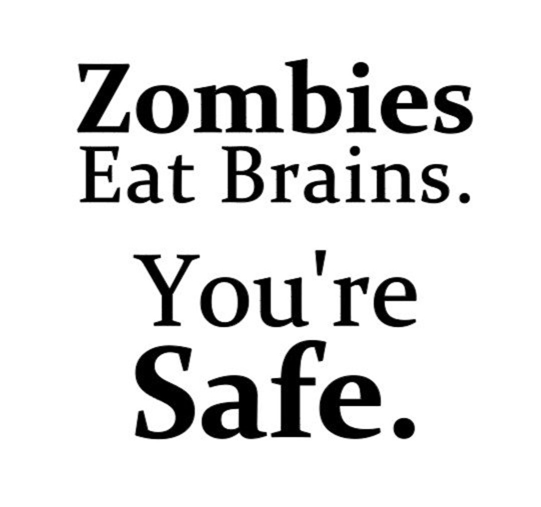 Zombies Eat Brains Decal - Etsy