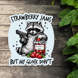Funny Animal Racoon Sticker | Gun Sticker image 3