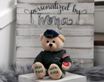 personalized air force teddy bear