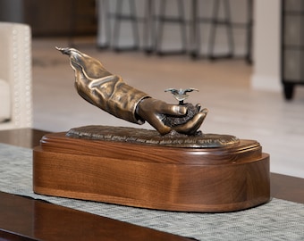 Sowing For Tomorrow | Bronze Sculpture Cremation Urn Honoring Parenting | Gowin Memorials