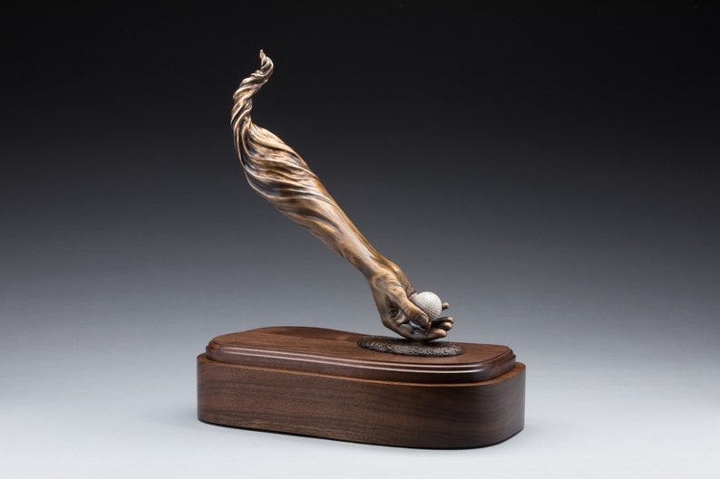 The Hook Bronze Sculpture Cremation Urn For the Golfer Gowin Memorials image 5