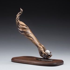 The Hook Bronze Sculpture Cremation Urn For the Golfer Gowin Memorials image 3