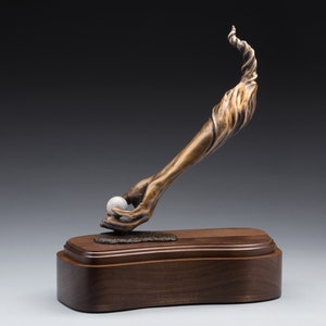 The Hook Bronze Sculpture Cremation Urn For the Golfer Gowin Memorials image 4