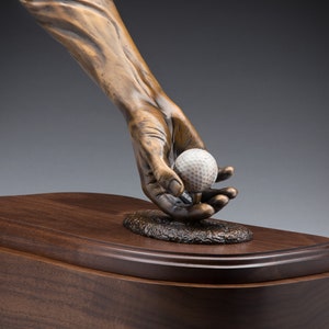 The Hook Bronze Sculpture Cremation Urn For the Golfer Gowin Memorials image 2