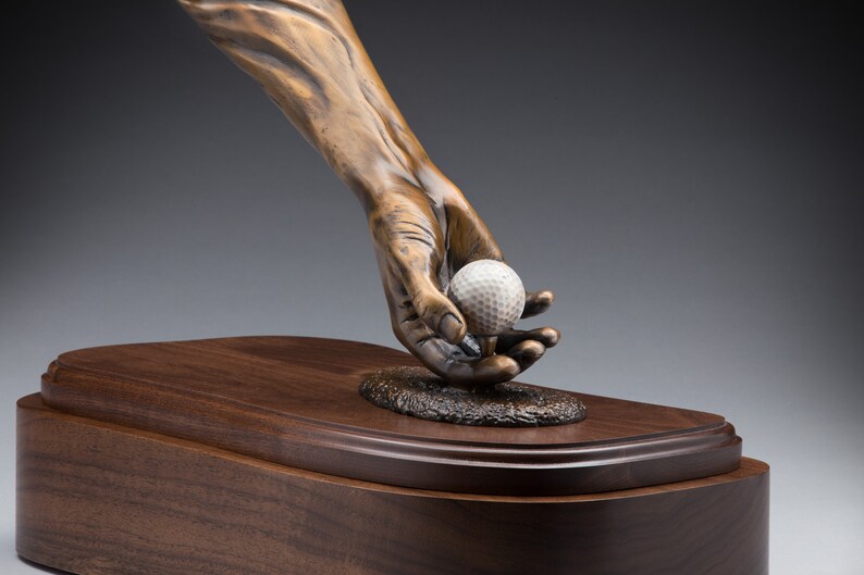 The Hook Bronze Sculpture Cremation Urn For the Golfer Gowin Memorials image 2