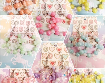 Kawaii candy hoop earrings