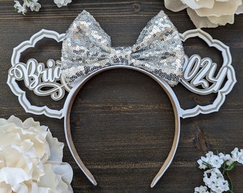 Bride Mouse Ears | 3D printed ears | Wedding | Bridal party