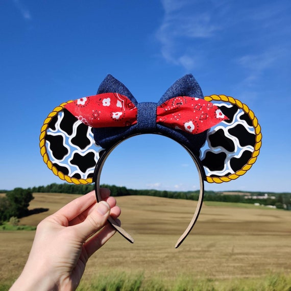 Cowboy Mouse Ears | 3D Printed Ears Cowgirl Mouse Ears - 3D Printed - Etsy main image 3
