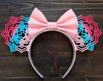 Bubblegum Mandala Mouse Ears | 3D Printed Ears | Epcot | Mickey