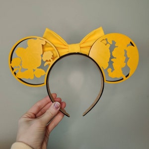 Enchanted Rose Mouse Ears 3D Printed Ears Beauty and the Beast Inspired Belle image 4