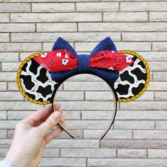 Cowboy Mouse Ears | 3D Printed Ears Cowgirl Mouse Ears - 3D Printed - Etsy main image 4