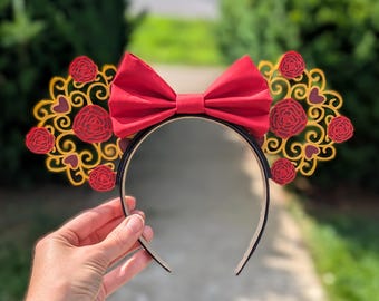 Orecchie da topo con mandala rosa / Orecchie stampate in 3D / Belle