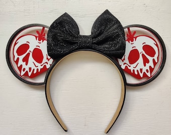 Poison Apple Red Mouse Ears | 3D Printed Ears | Halloween