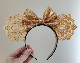 Gold Mandala Mouse Ears | 3D Printed Ears