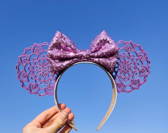 Lavender Mandala Mouse Ears | 3D Printed Ears