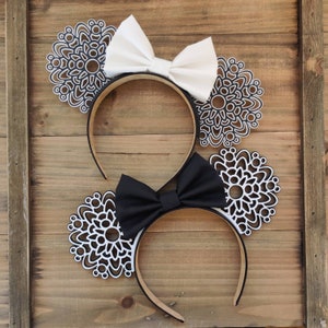B&W Mandala Mouse Ears | 3D Printed Ears | Boho | Mickey | Minnie